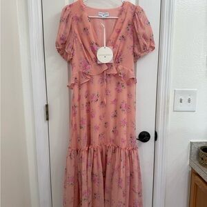 Pink Floral Maxi Dress